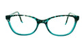 Aqua Green & Blue Square Cateye Ladies Glasses Frame