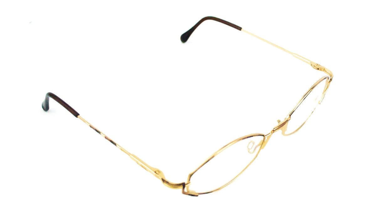 Cazal Model 415 Gold Metal Retro Glasses