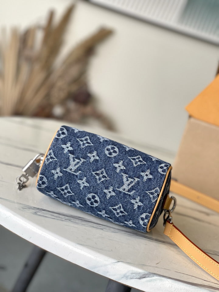 Louis Vuitton Speedy Bandoulière Mini Monogram Denim Bag