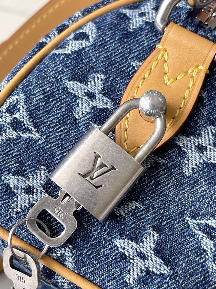 Louis Vuitton Speedy Bandoulière Mini Monogram Denim Bag